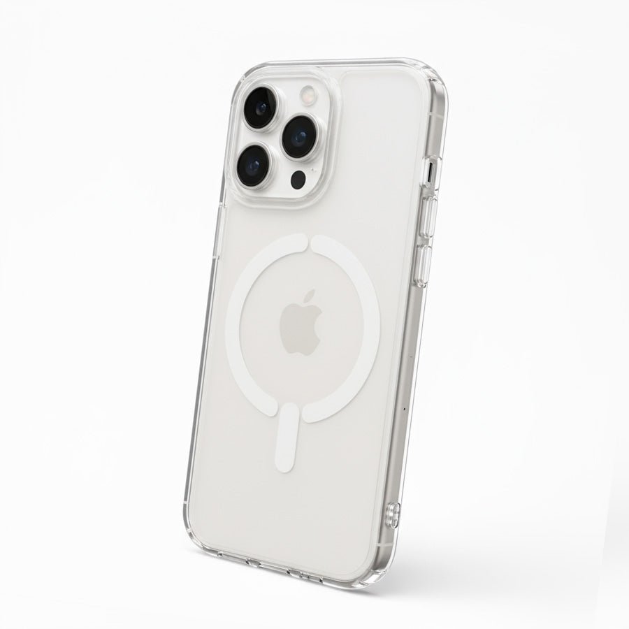 Funda Transparente Logo Compatible con Magsafe para iPhone 15 Pro