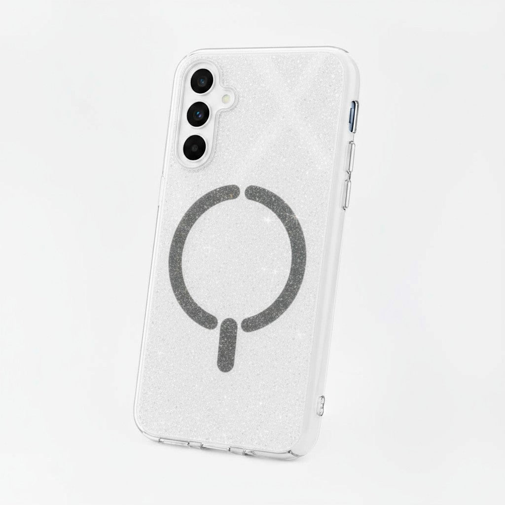 Funda Purpurina Compatible con MagSafe para Samsung Galaxy S25