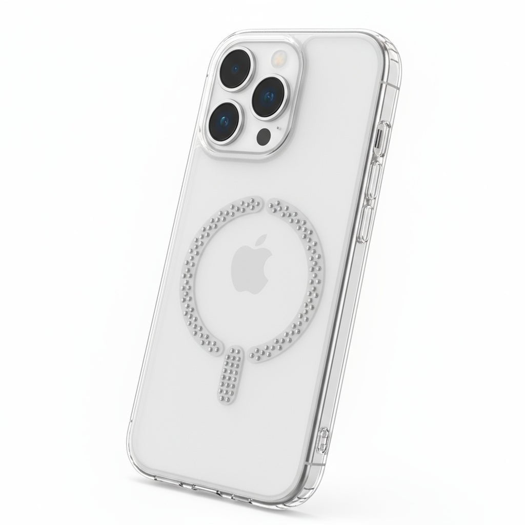 Funda Antiyellow Compatible con MagSafe con Brillantes para iPhone 14 Pro