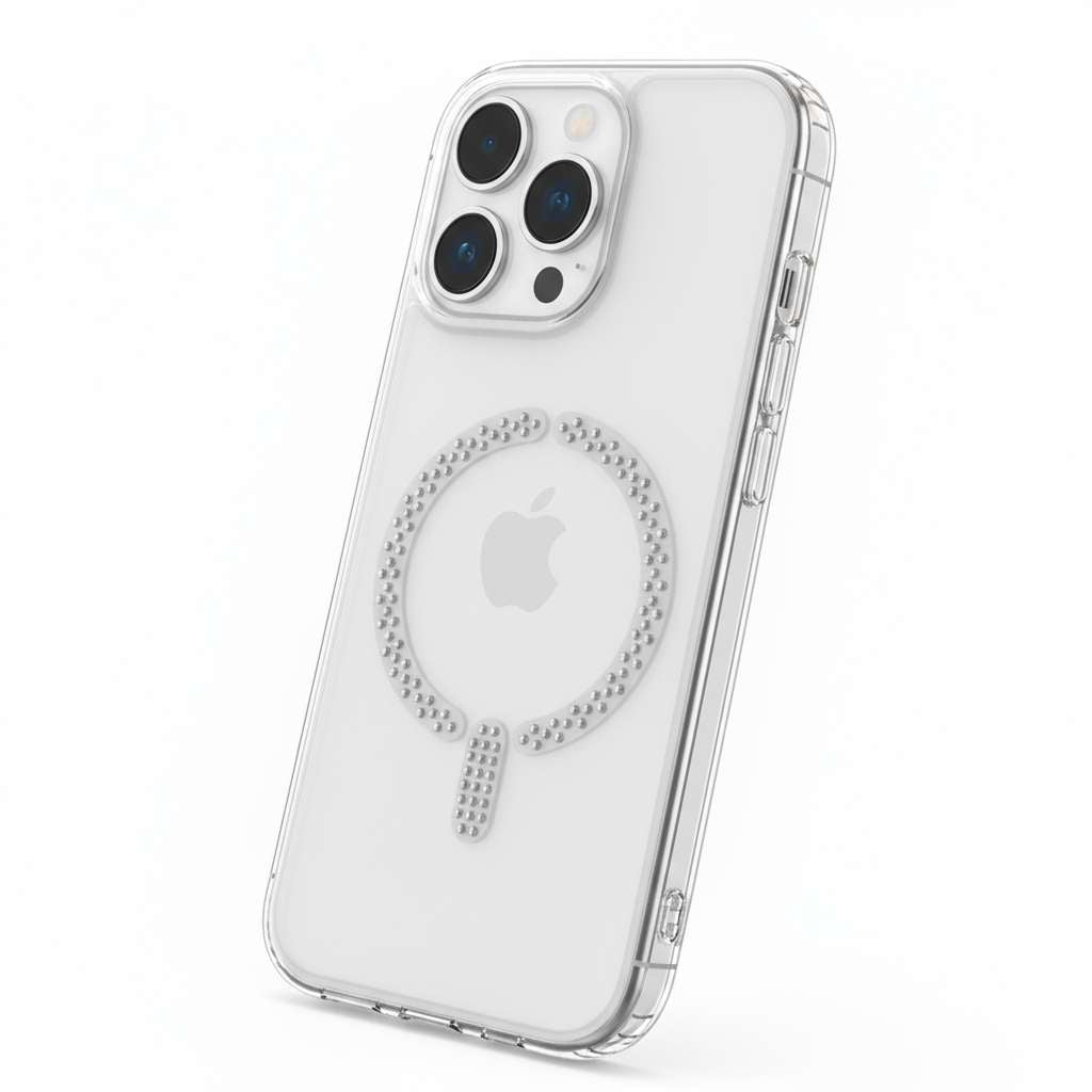 Funda Antiyellow Compatible con MagSafe con Brillantes para iPhone 16 Pro