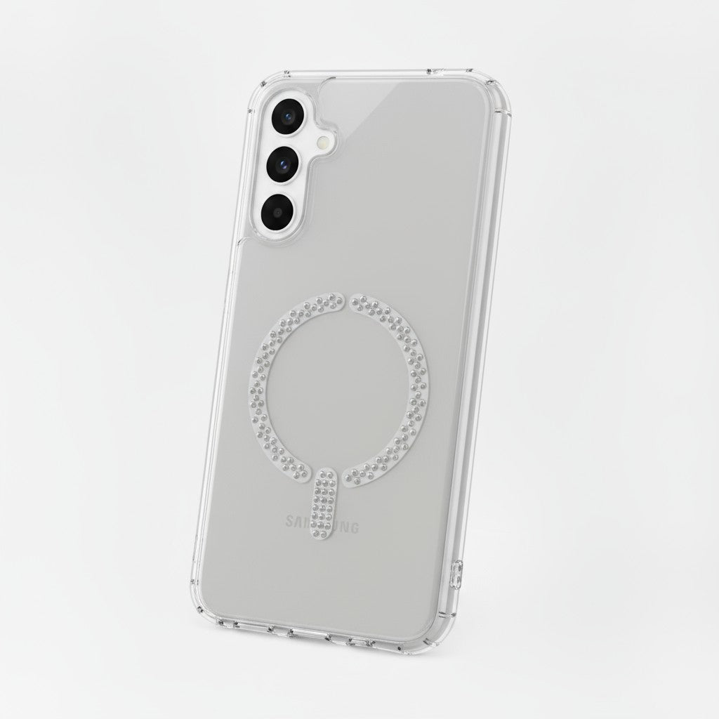 Funda Antiyellow Compatible con MagSafe con Brillantes para Samsung Galaxy S25