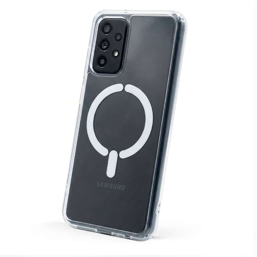 Funda Transparente Logo Compatible con Magsafe para Samsung Galaxy A13 4G