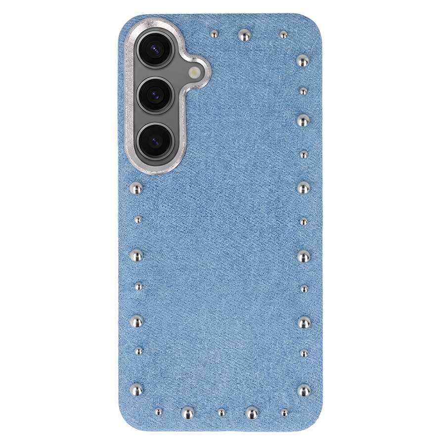 Funda Denim MagBattery para Samsung Galaxy S25 Plus — vista frontal con acabado vaquero
