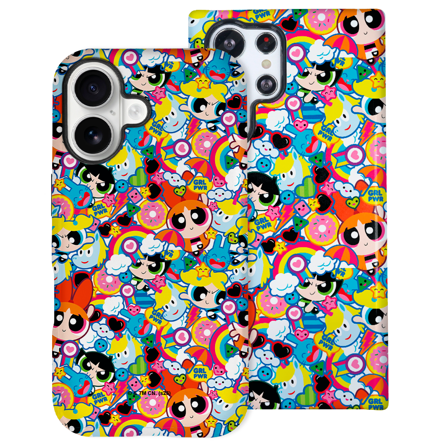 Funda Tough Las Supernenas Collage personajes - Mockup en móvil