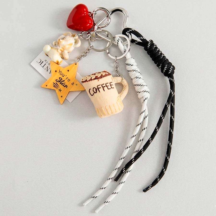 Charm colgante café para móvil - vista frontal