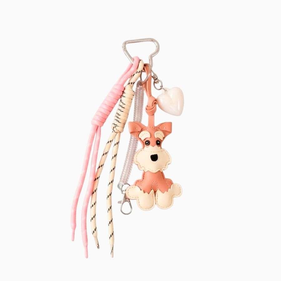 Charm colgante perrito para móvil y llavero - vista frontal