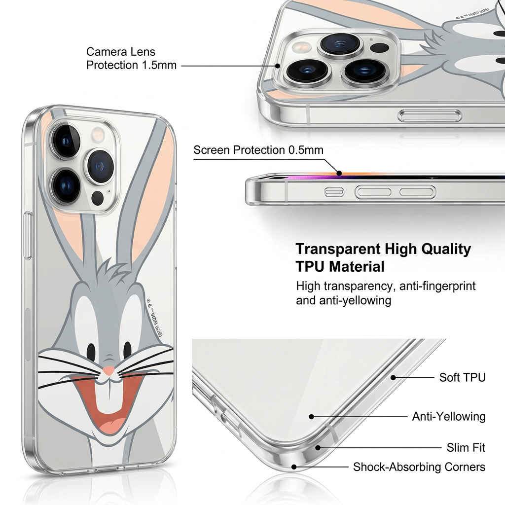 Funda Oficial Looney Tunes - Bugs Bunny Sonrisa